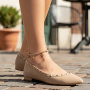 Trendy Evil Eye & Cross Charm Anklet (Rose Gold Tone)