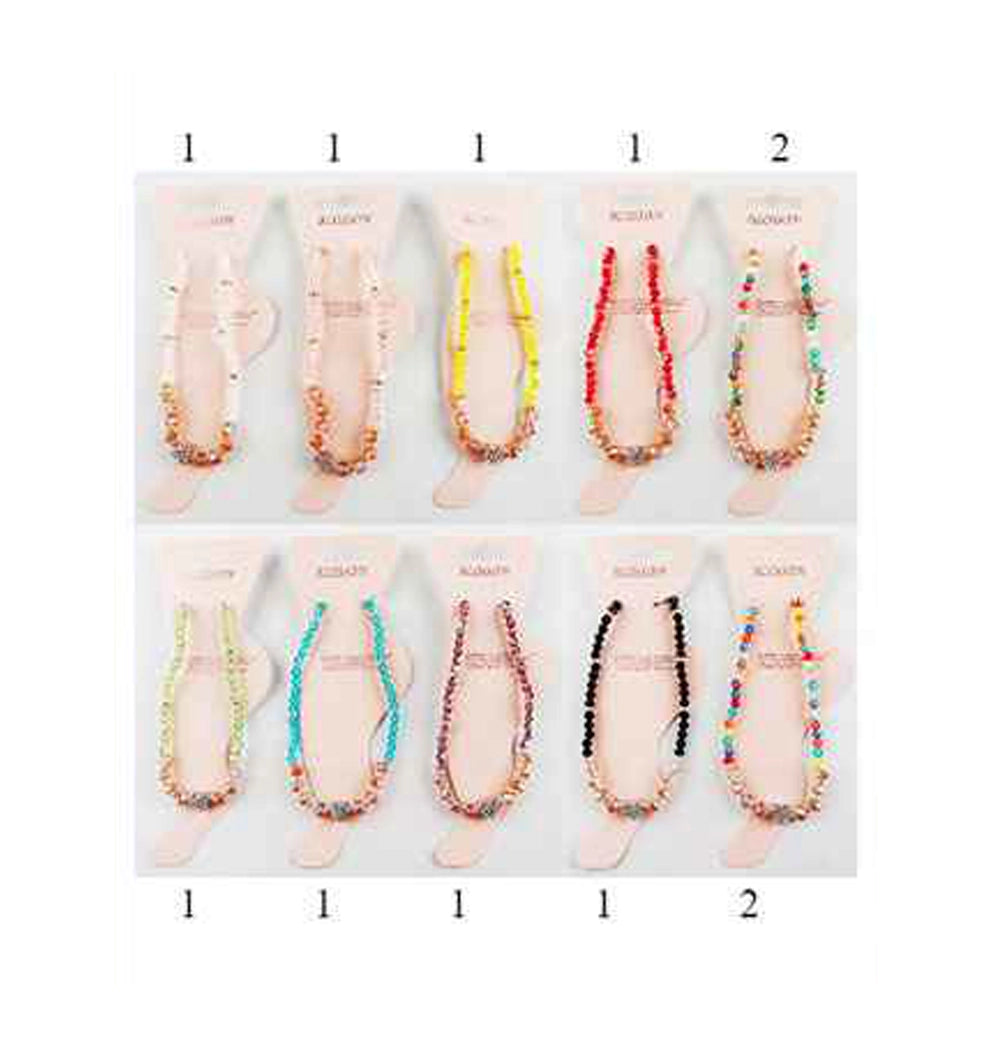 Sparkling Crystal Beaded Anklet - Dainty Summer Beach & Festival Jewelry