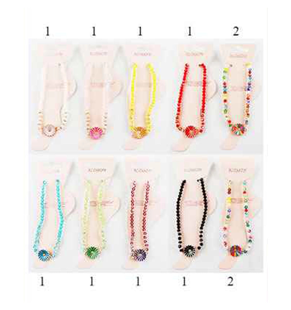 Vibrant Rainbow Beaded Anklet with Enamel Flower Charm | Colorful Crystal Ankle Bracelet for Summer & Festivals