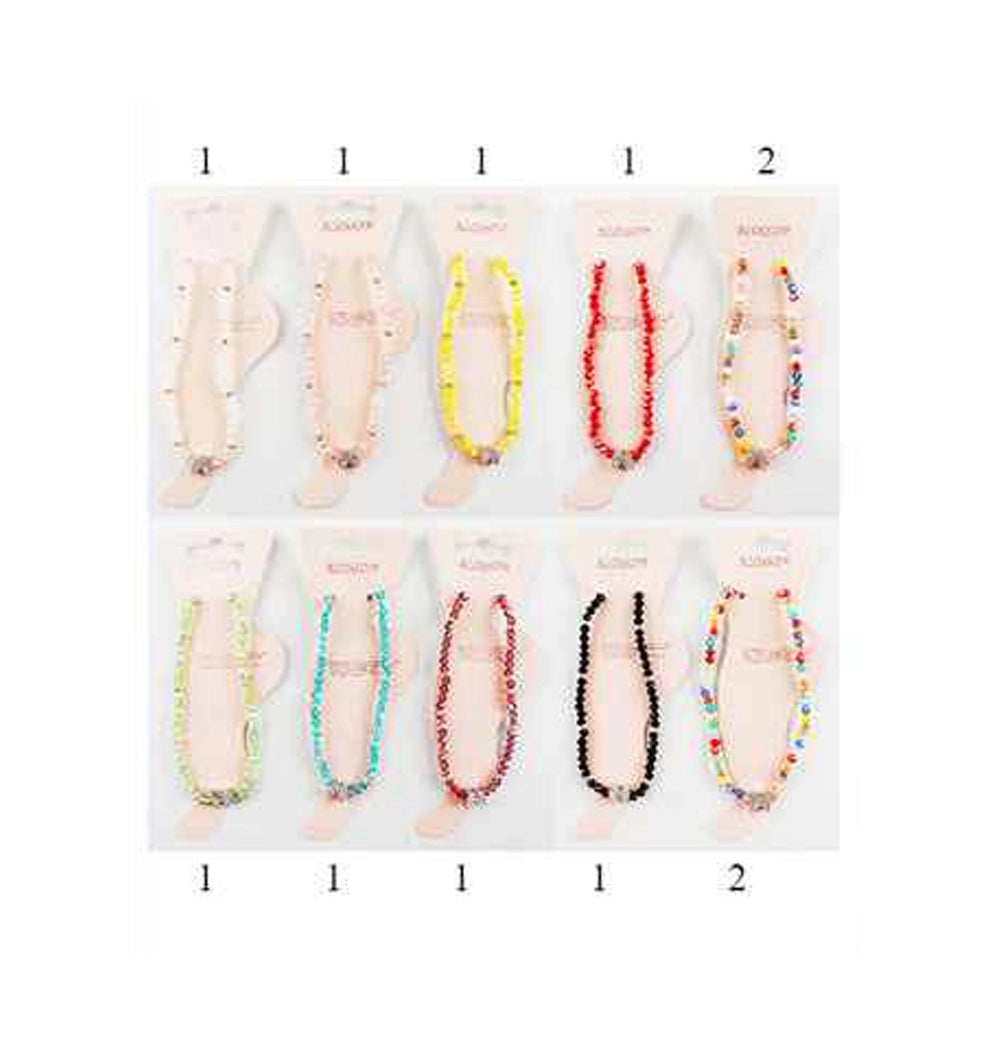 Sparkling Crystal Beaded Anklet | Colorful Summer Foot Jewelry