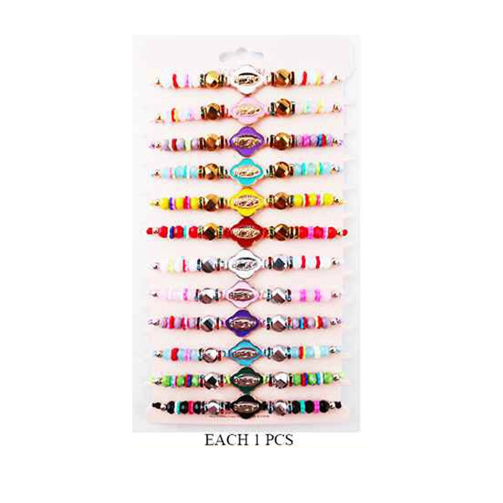 Pink String Miraculous Medal Protection Bracelet