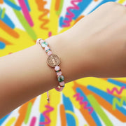 Saint Benedict Medal Protection Bracelet Set (12-Pack) - Adjustable