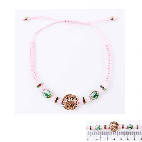 Saint Benedict Medal Protection Bracelet Set (12-Pack) - Adjustable