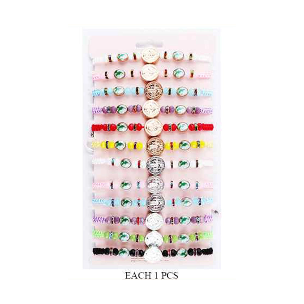 Saint Benedict Medal Protection Bracelet Set (12-Pack) - Adjustable