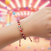 Red Evil Eye Protection Bracelet Set | Adjustable & Lucky Charm