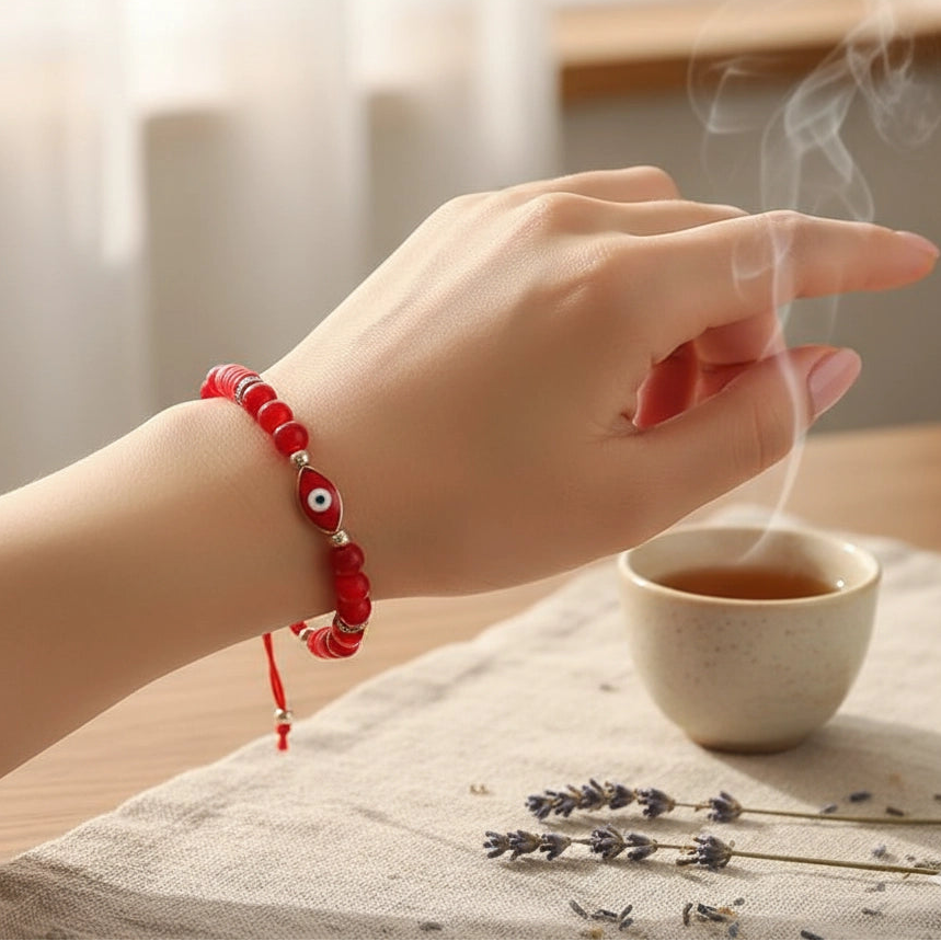 Lucky Red String Evil Eye Protection Bracelet (Adjustable)