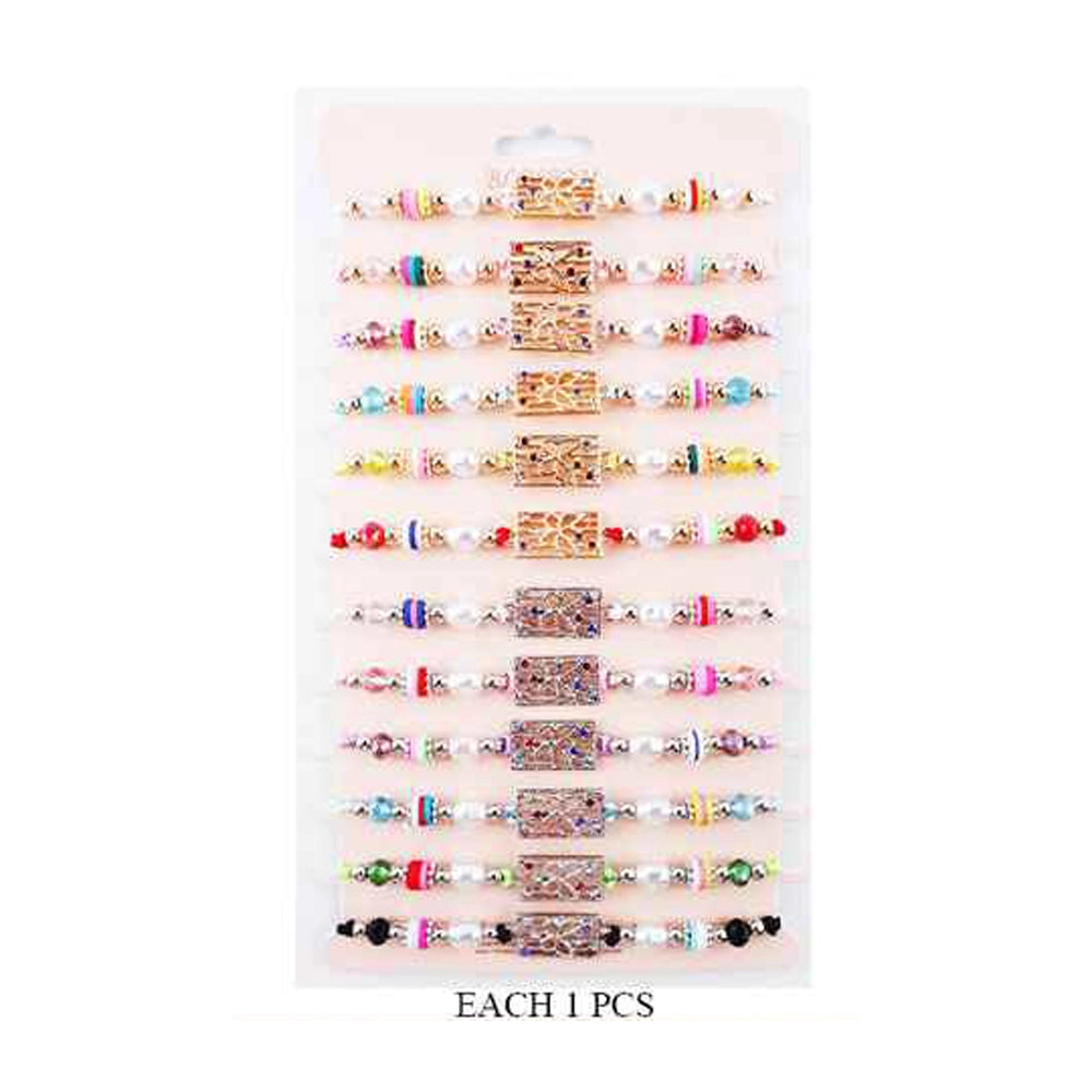 Boho Filigree Charm Bracelet Set (12-Pack) - Adjustable & Colorful