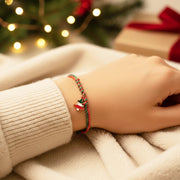 12-Pack Christmas Charm Bracelets | Festive Red & Green Holiday Favors