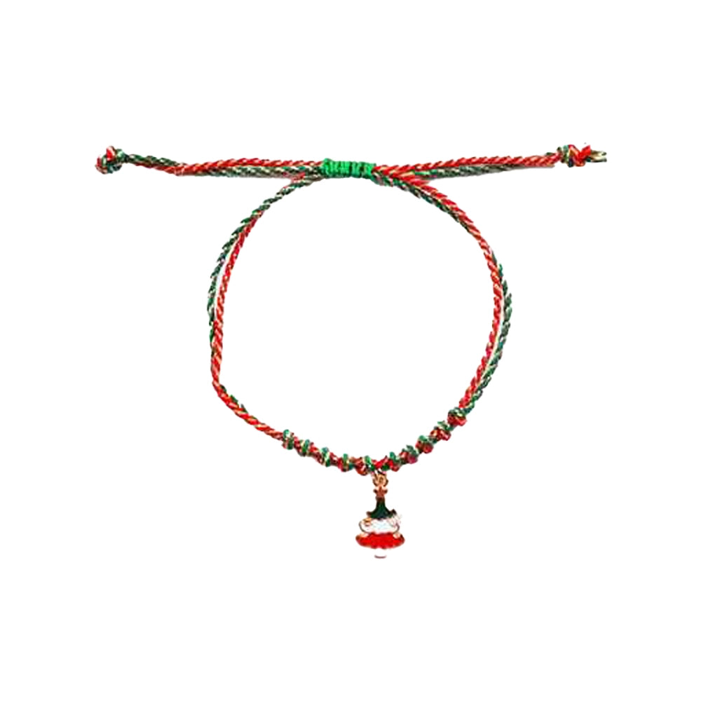 12-Pack Christmas Charm Bracelets | Festive Red & Green Holiday Favors