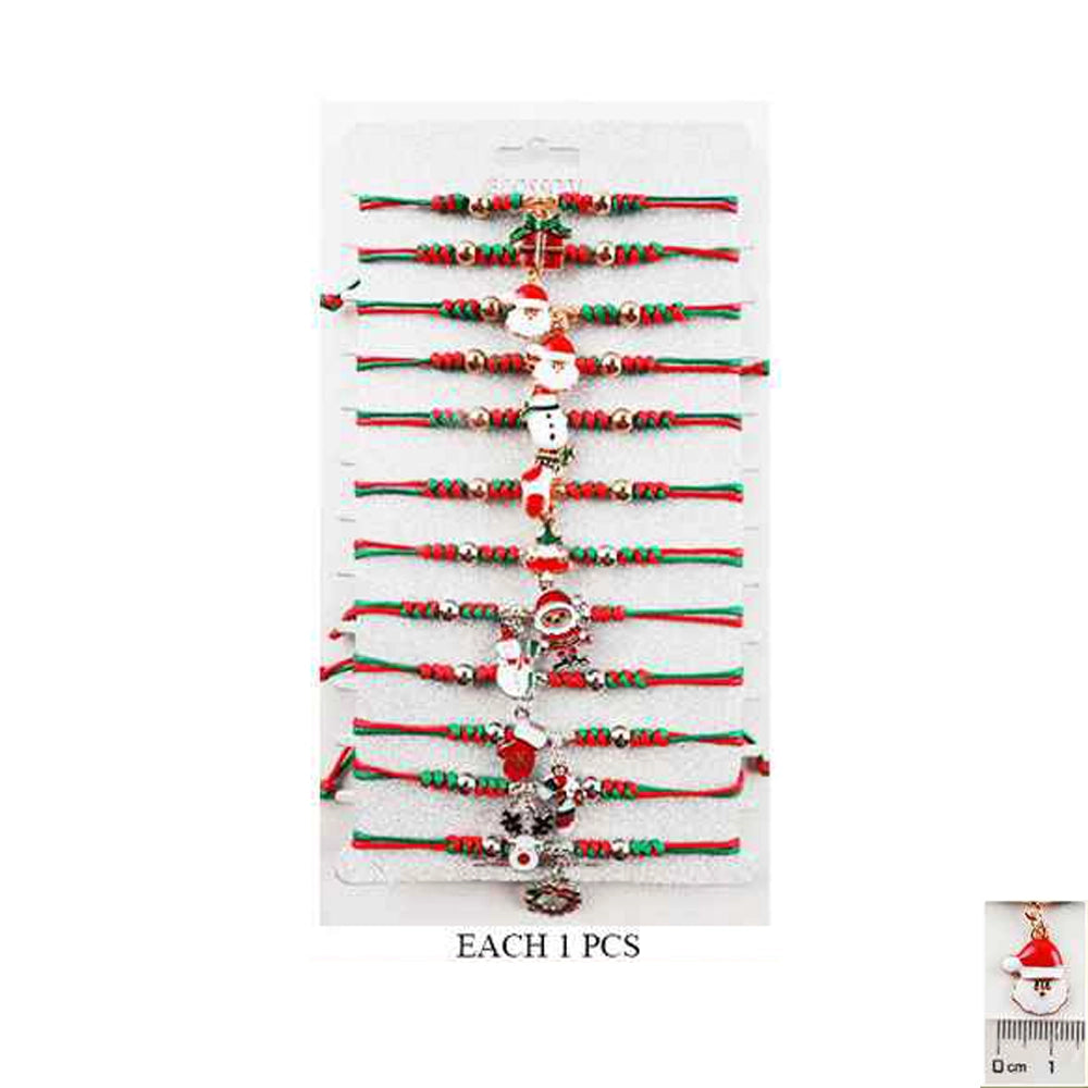 Jolly Holiday Charm Bracelets - Set of 12