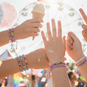 Rainbow Micro Bead Macrame Bracelet Set (12-Pack) - Adjustable