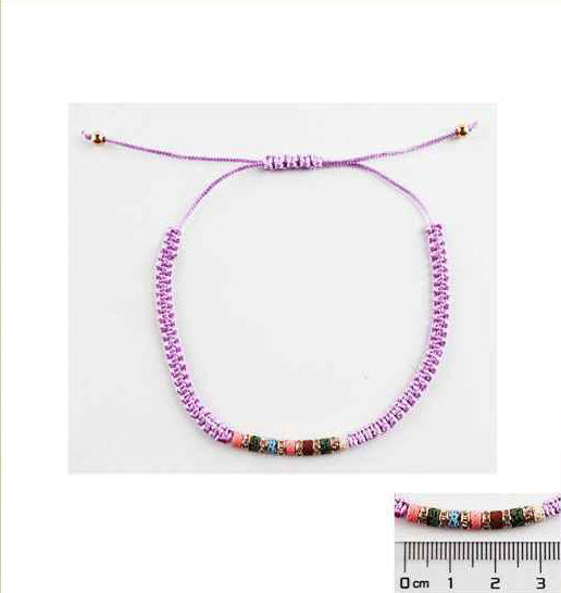 Rainbow Micro Bead Macrame Bracelet Set (12-Pack) - Adjustable