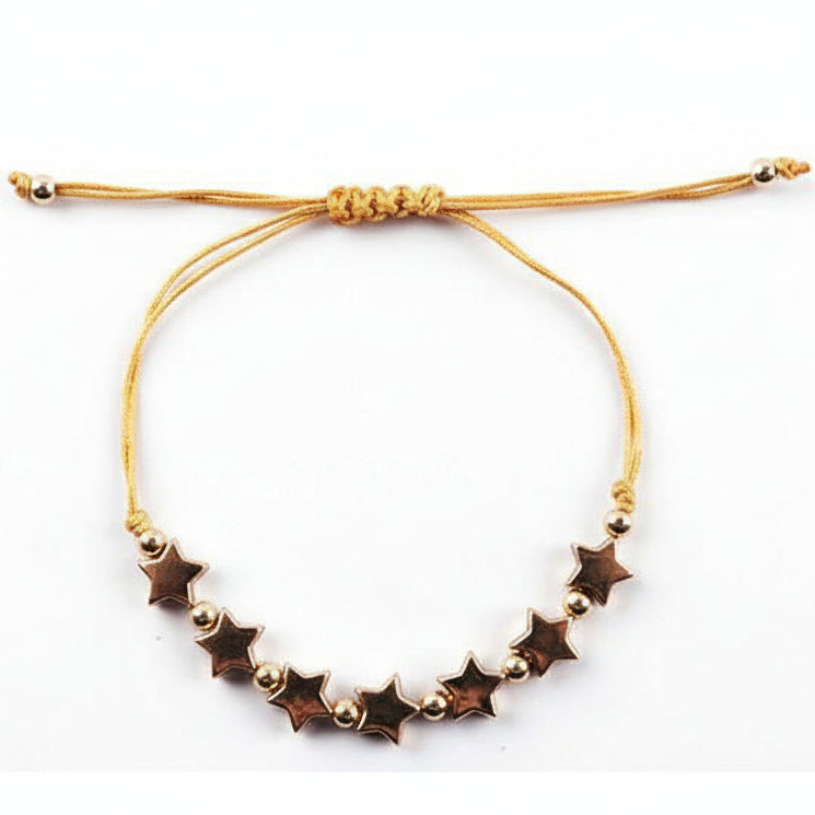 Dainty Star Charm Bracelet Set (12-Pack) - Adjustable & Stackable