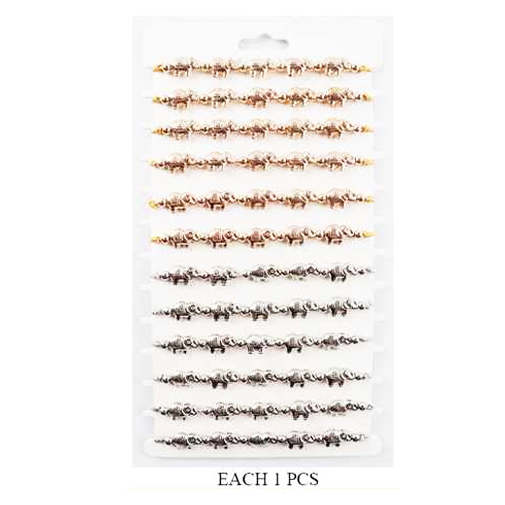 Lucky Elephant Charm Adjustable Cord Bracelet Set