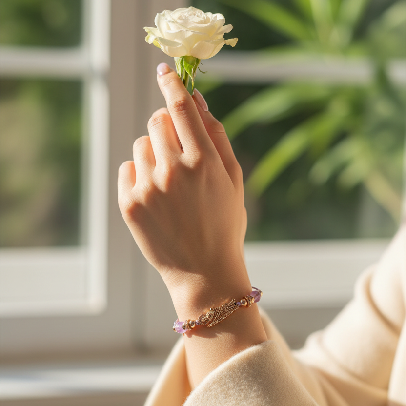 Adjustable Beaded Cord Bracelet with Antique Metallic Centerpiece (Style: IBR-3560BT) (IBR-3560BT)