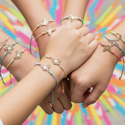 Dainty Butterfly Charm Bracelet Set - Adjustable & Colorful