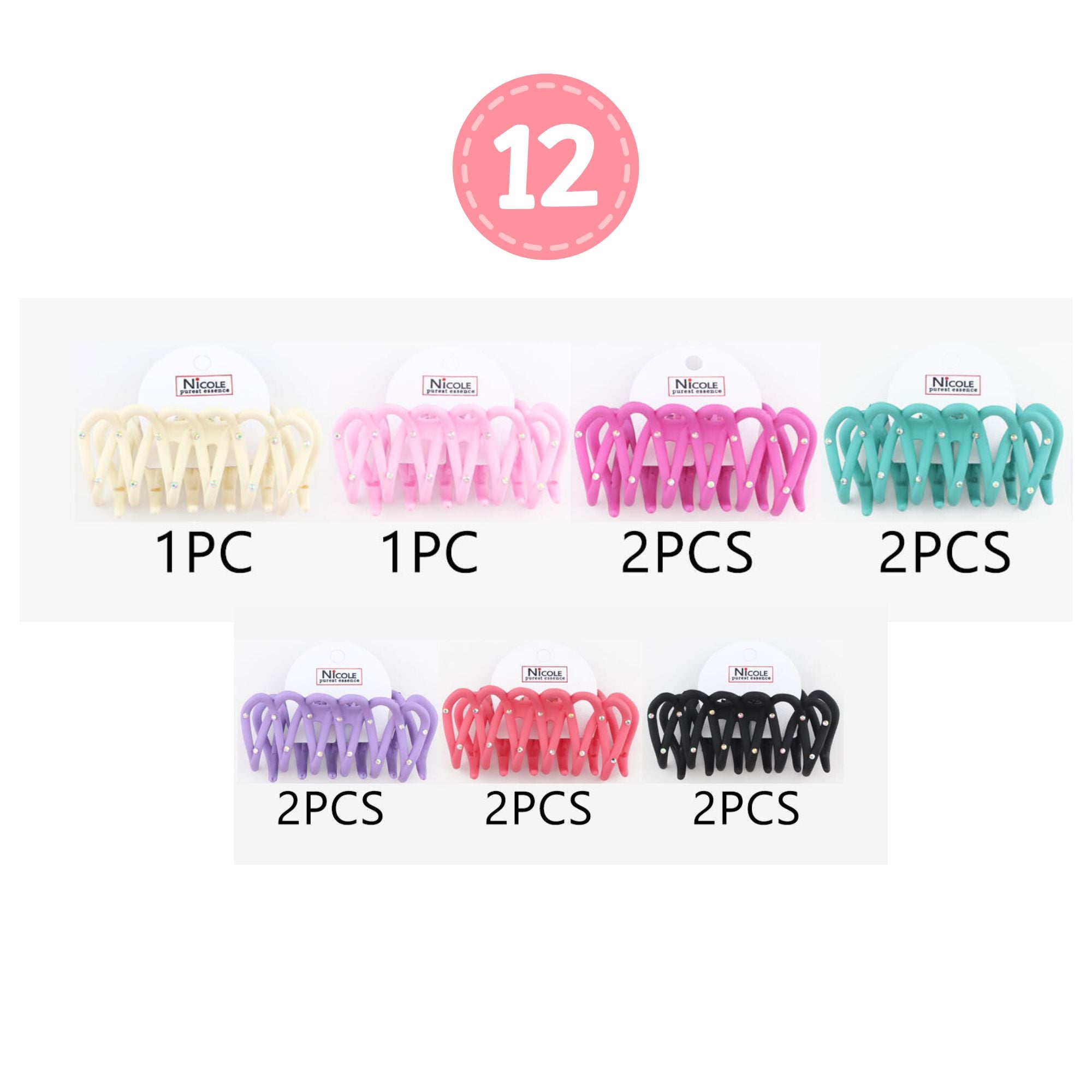 Basket Weave Brilliance Magenta Rhinestone Trellis Hair Clip for Bold Updos