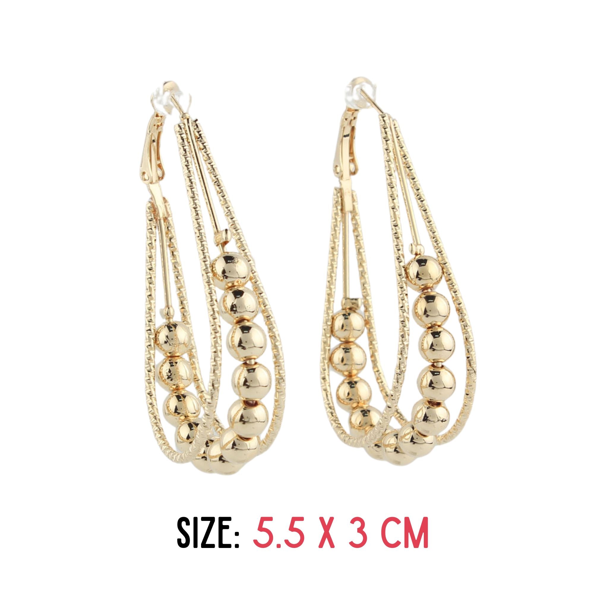 The Cascade Teardrop Hoops | Multi-Layer Beaded Dangle Earrings