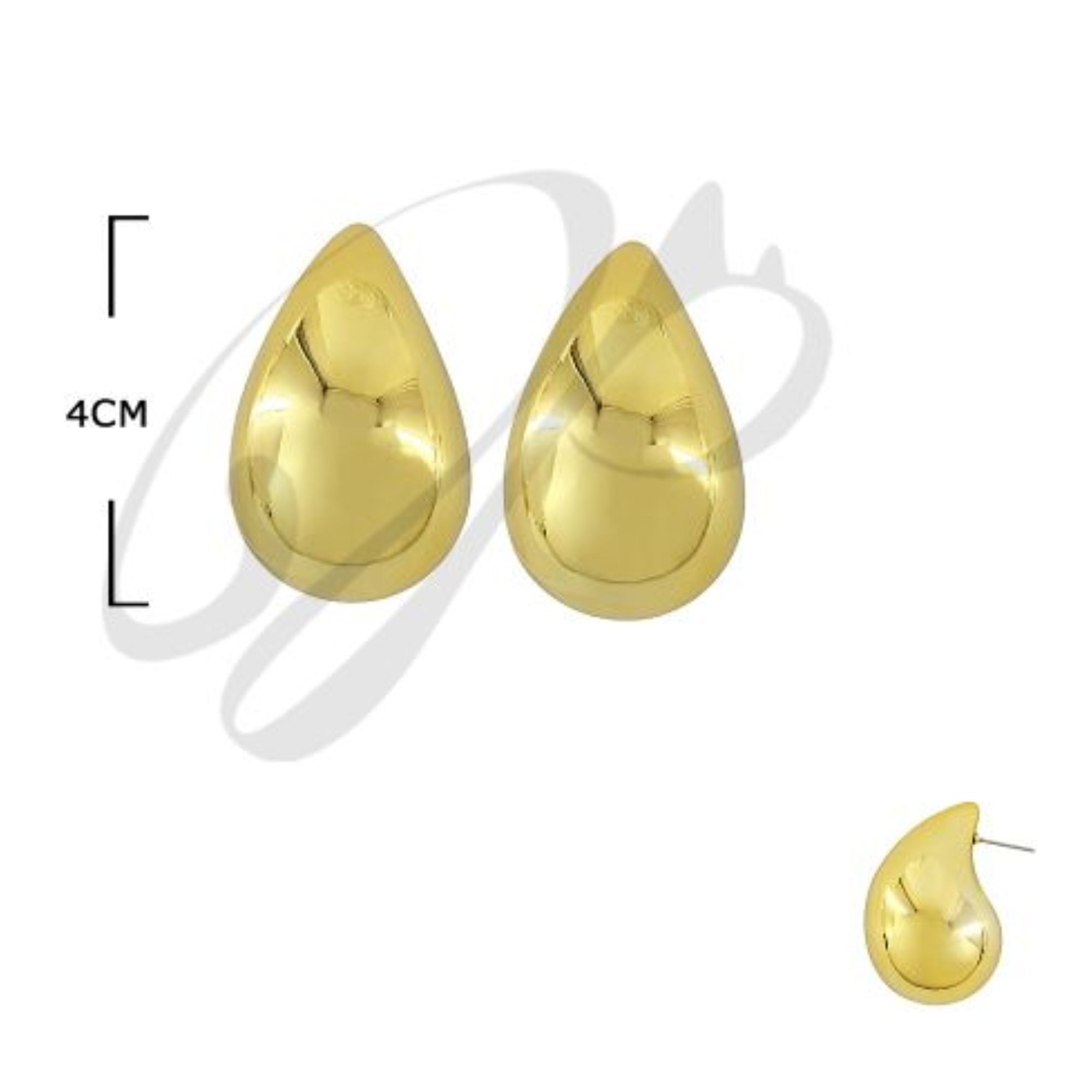 The Liquid Metal Studs | Chic High-Shine Teardrop Earrings
