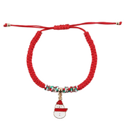 Christmas Charm Bracelets – Red & Green Holiday Beaded Bracelets with Festive Charms 🎅 | Cute Xmas Jewelry Gift for Women & Kids