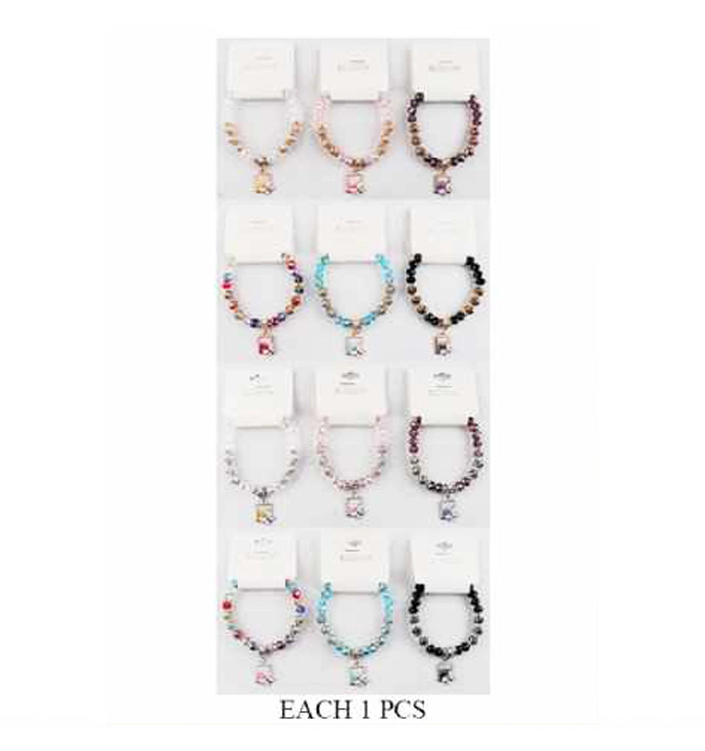 Sparkling Butterfly Charm Beaded Bracelet Collection