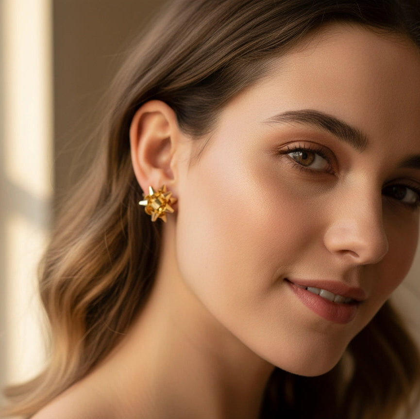 Blossom Sparkle Holiday Stud Earrings