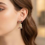 Sparkly Rhinestone Cowboy Hat & Boot Dangle Earrings (IER-5946)