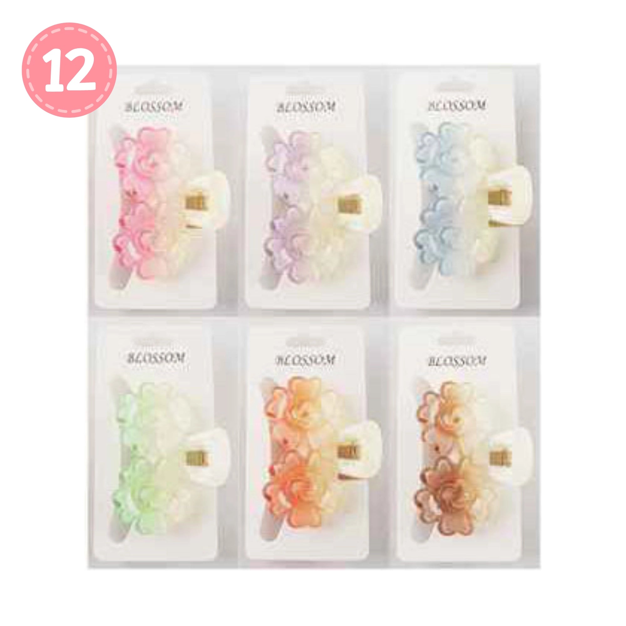 Flower Power Pastel Floral Claw Clip Multipack for Spring Style | 8cm
