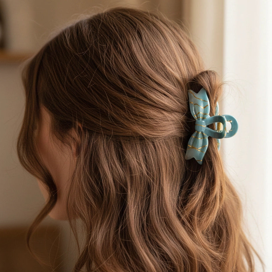 Elegant Bow Hair Claw Clips