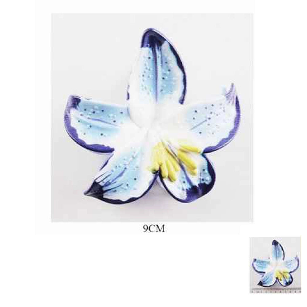 Exotic Orchid Lily Floral Hair Claw Clip – Hand-Painted Tropical Style (IJC-1301)