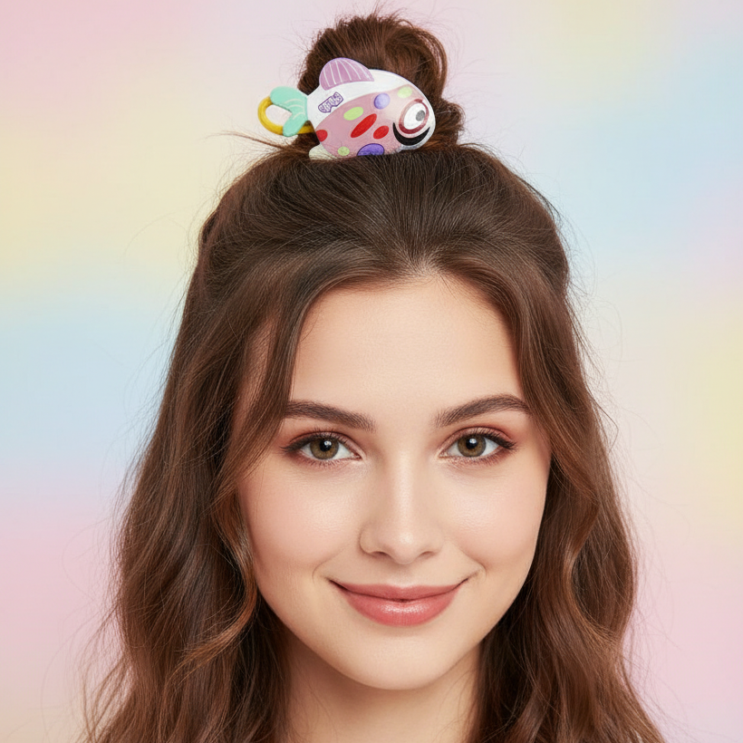 Cute Ocean Animal Hair Claw Clips - Colorful Tropical Fish & Sea Creature Hair Accessories for Women & Kids (IJC-1421)
