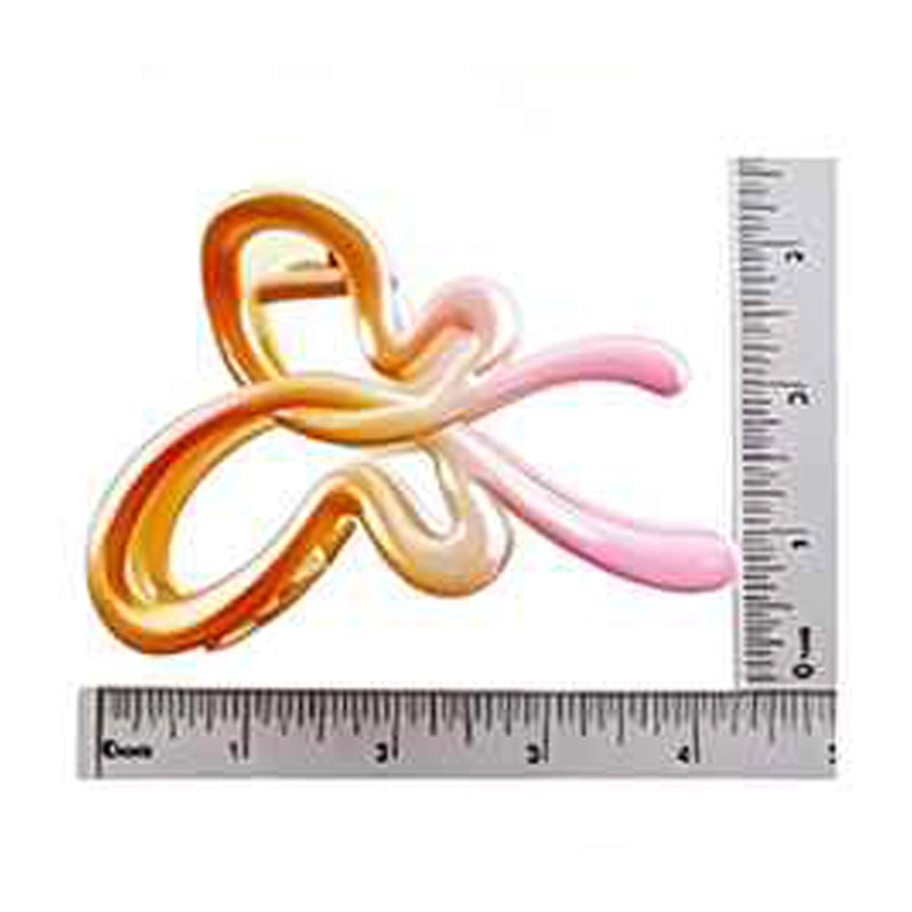 Butterfly Bow Hair Claw Clips Set, Pastel Gradient Small Hair Claws for Women and Girls, Matte Colorful Acrylic Bowknot Jaw Clips (IJC-1429)