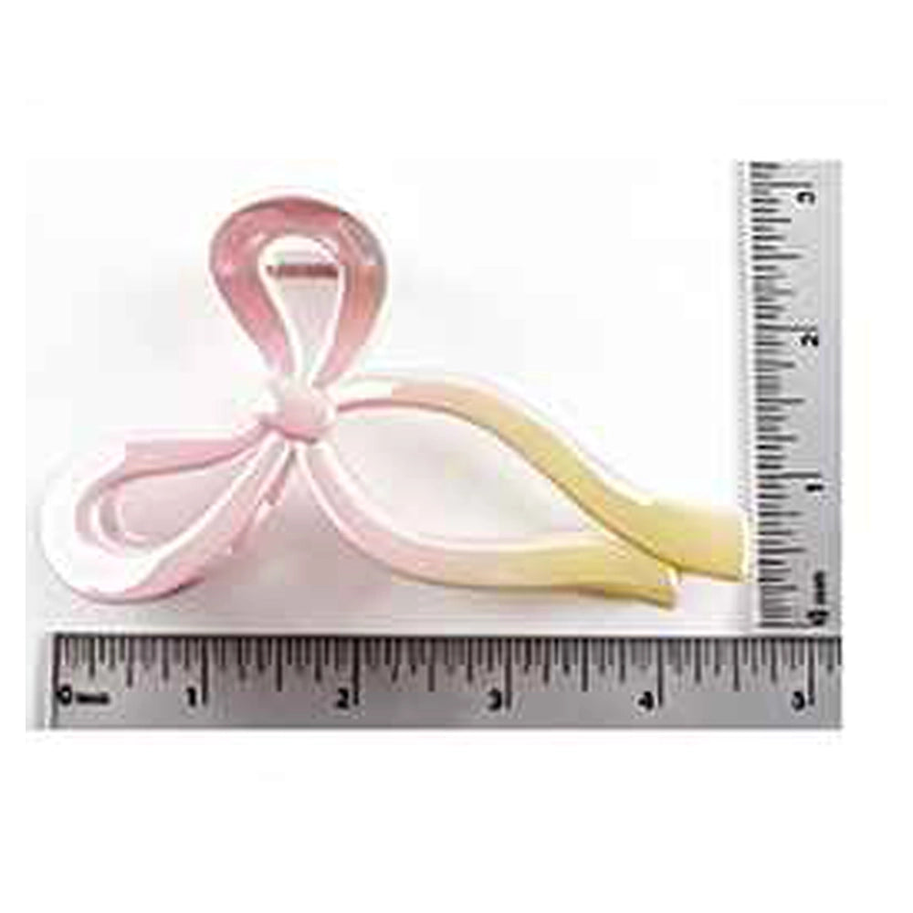 Gradient Bow Hair Claw Clips Set – Colorful Pastel Ribbon Hair Clamps for Women & Girls, Non-Slip Cute Ombre Hair Styling Accessories (IJC-1430)