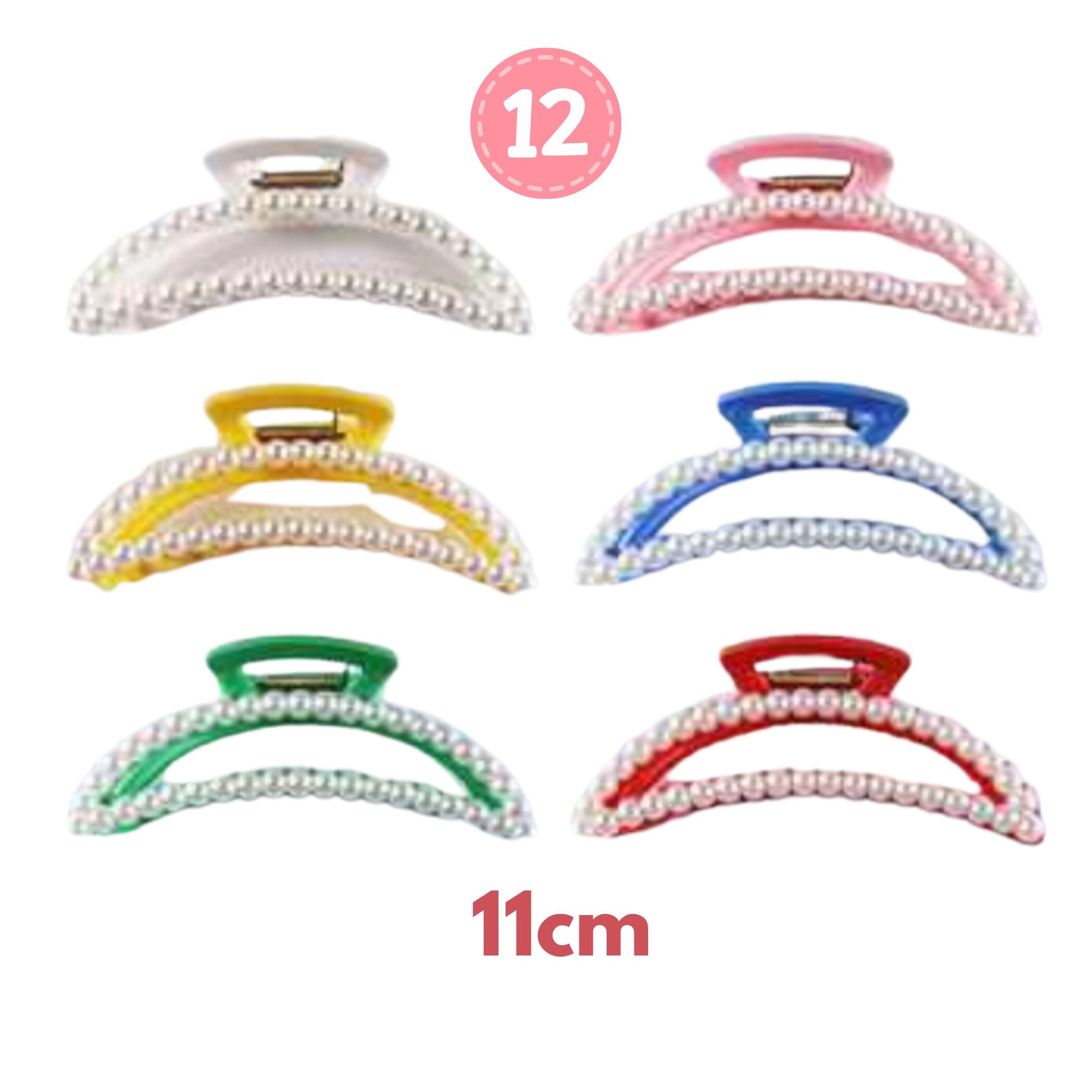 Large Faux Pearl Hair Claw in Multiple Color