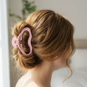 Seamless Pink Cloud Hair Claw Clip for Secure Chic Updos