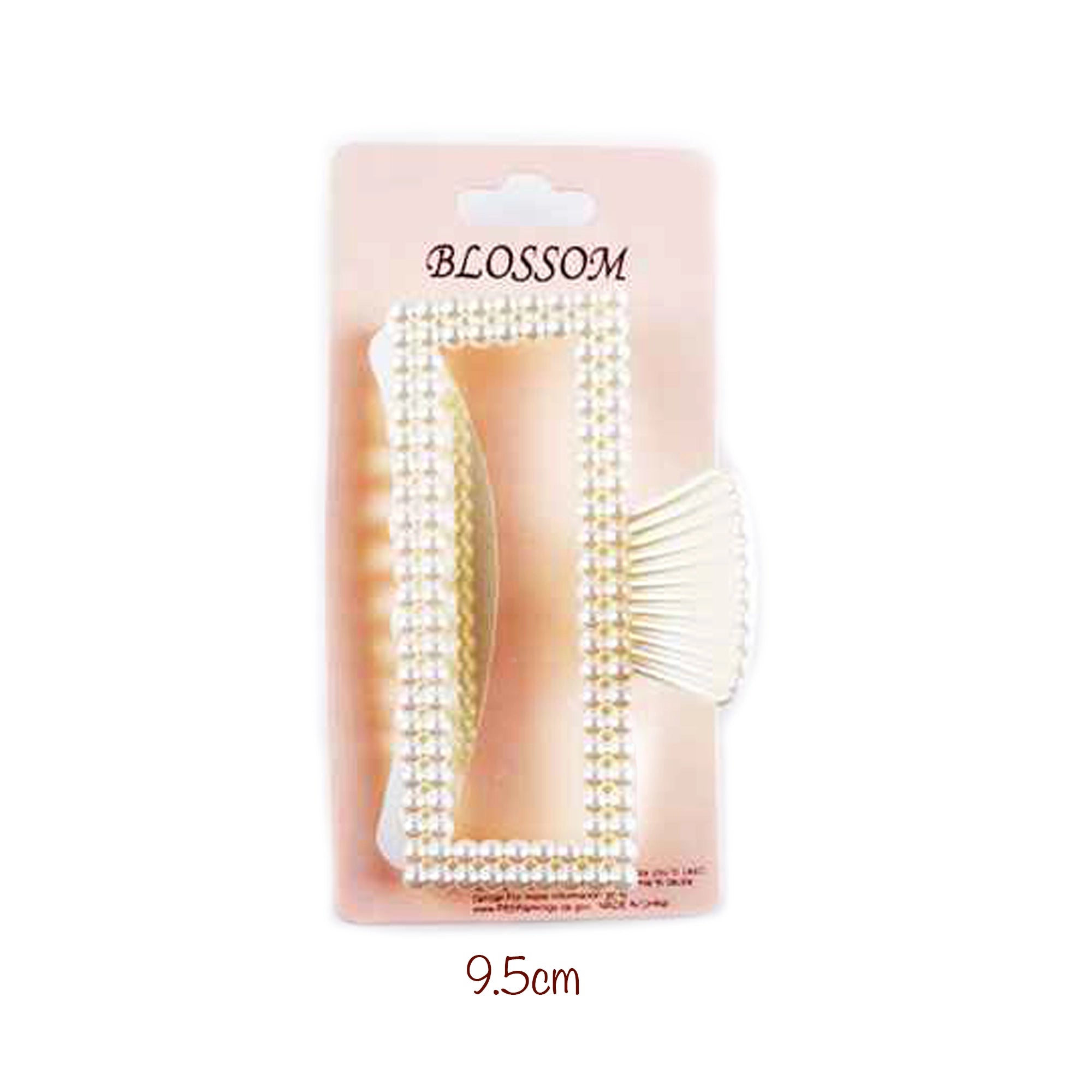 Large Faux Pearl Square Claw Clip for Elegance