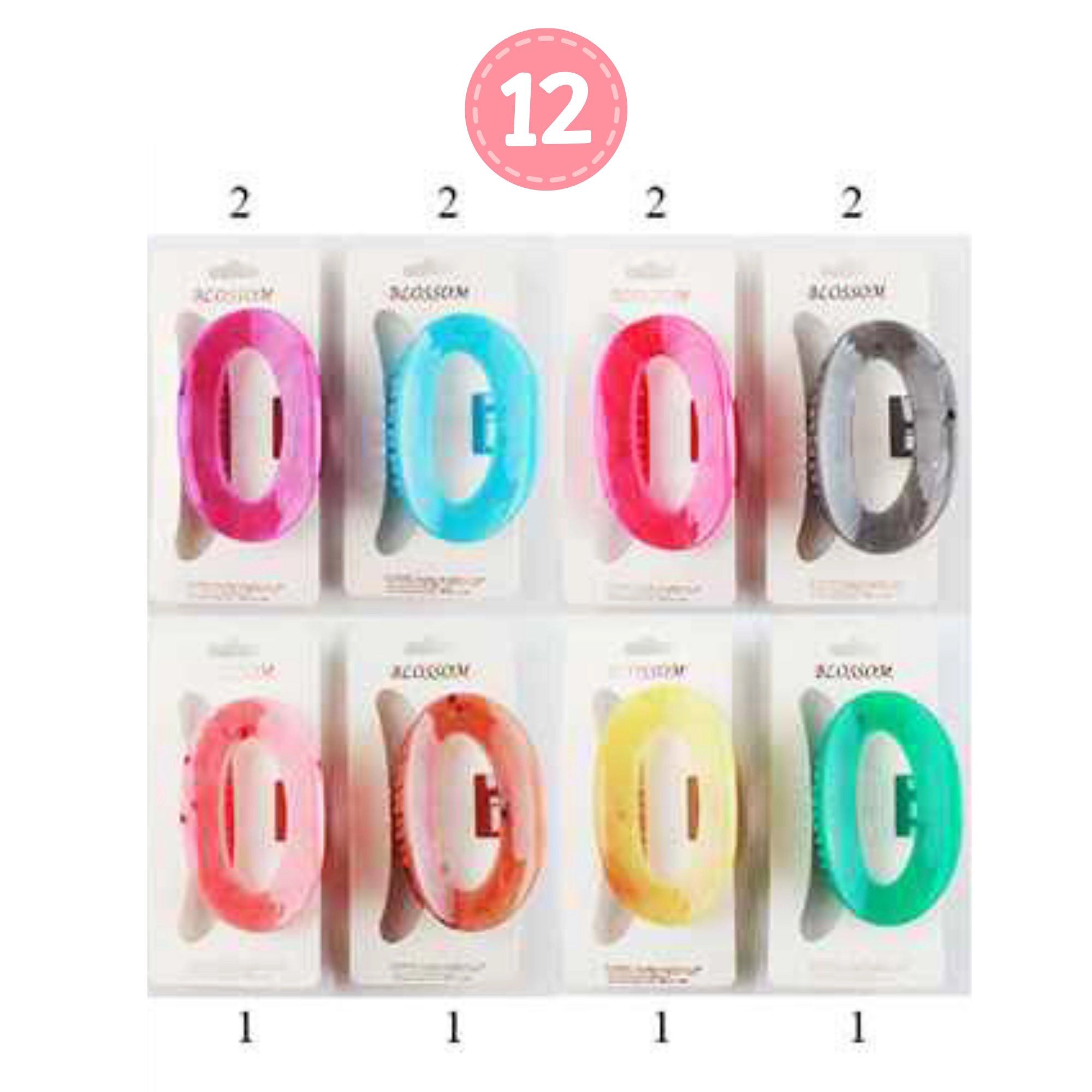 Modern Chic: Interlocking Oval Hair Claw Clip | 8.5CM