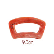 Minimalist Grip Jumbo Open Hair Claw in Rich Marbled Terracotta
