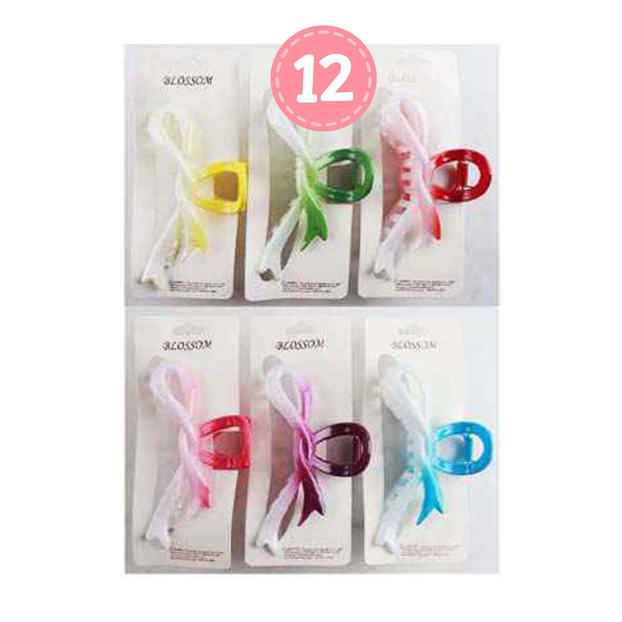 Oversized Ribbon Hair Claw (13 cm) in Ombré Green  and more colors