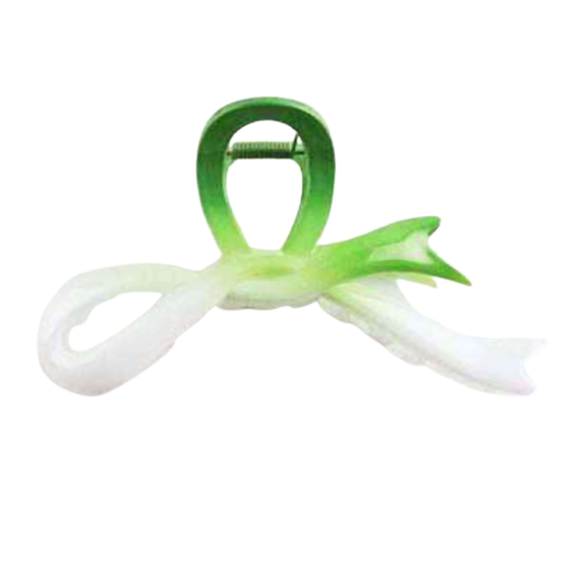 Oversized Ribbon Hair Claw (13 cm) in Ombré Green  and more colors