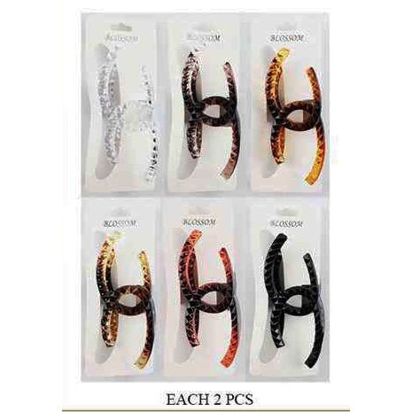 Textured Acrylic Double C Hair Clip – 13cm Large Claw