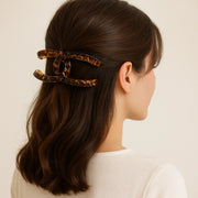 Textured Acrylic Double C Hair Clip – 13cm Large Claw