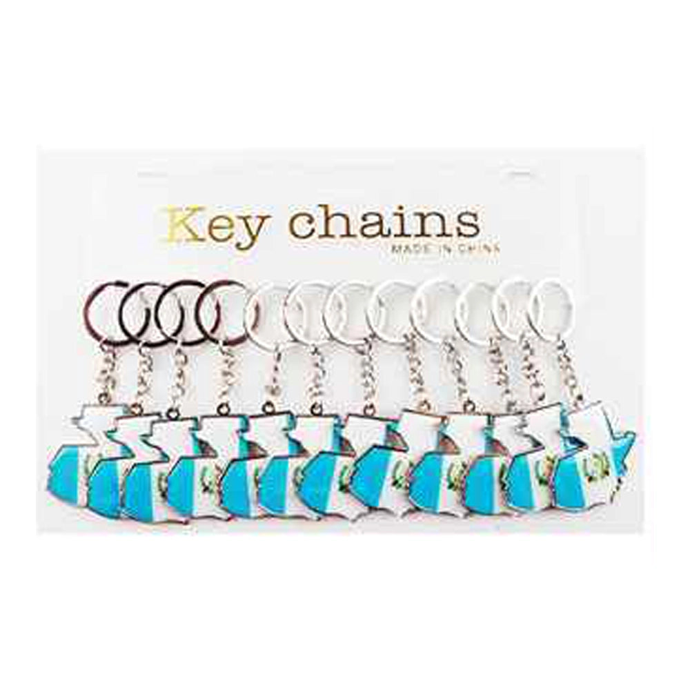 Guatemala Flag Map Keychain Souvenir