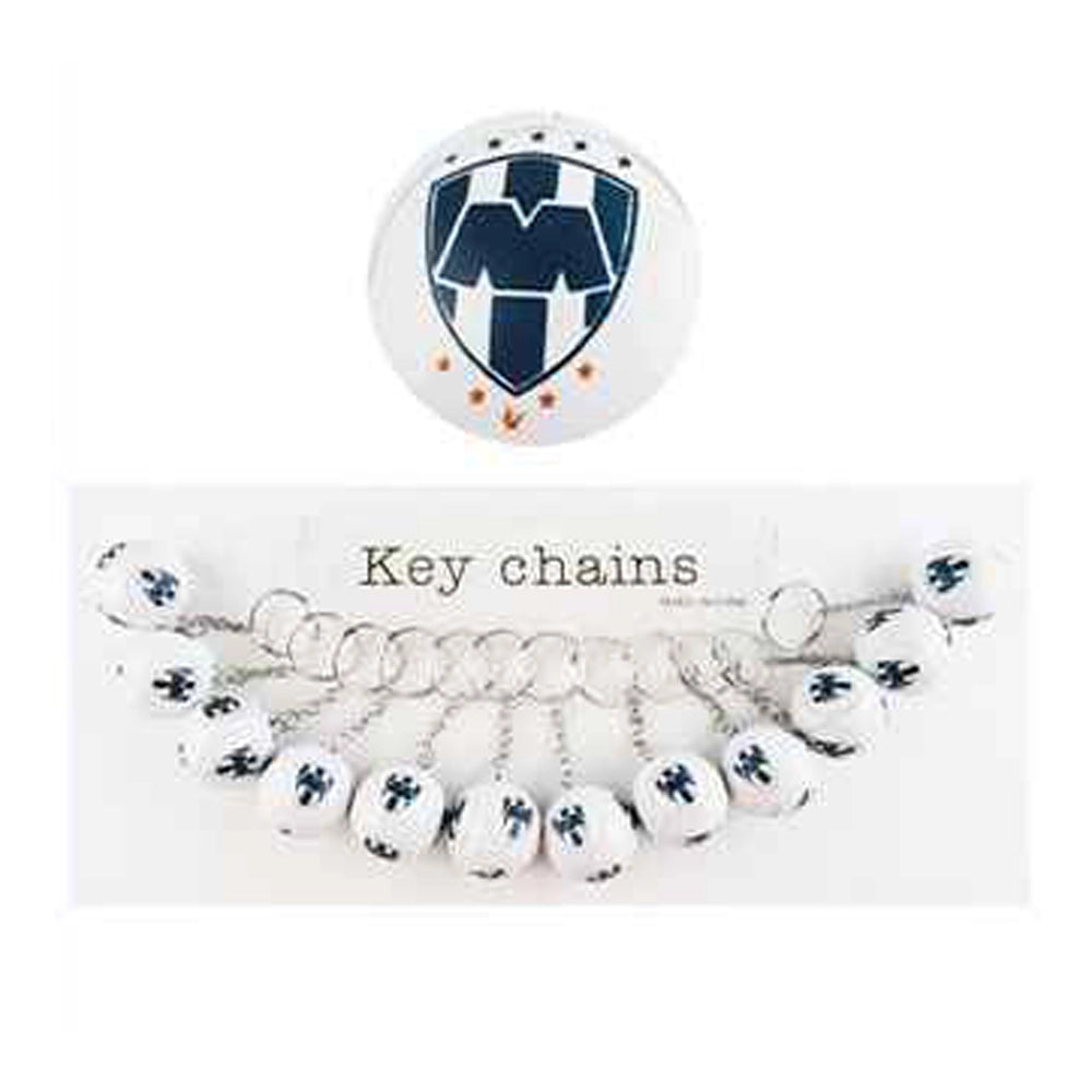 Official CF Monterrey (Rayados) Mini Soccer Ball Keychain (37mm)