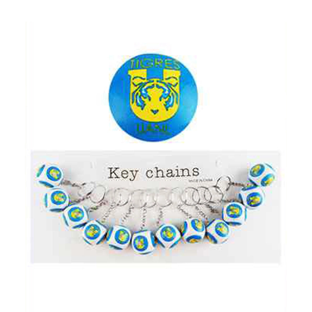 Tigres UANL Football Keychain | 37mm Soccer Ball Fan Accessory