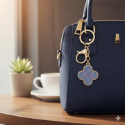 Elegant Crystal Quatrefoil Keychain & Bag Charm (IKC-832)
