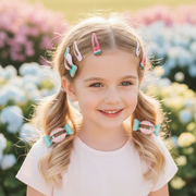 Blossom Cute Novelty Hair Clips Set – 2-Pack Food & Candy Hair Barrettes for Girls and Kids (IKHP-036)