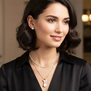 Butterfly & Pear Drop Rhinestone Jewelry Set (Necklace & Earrings)