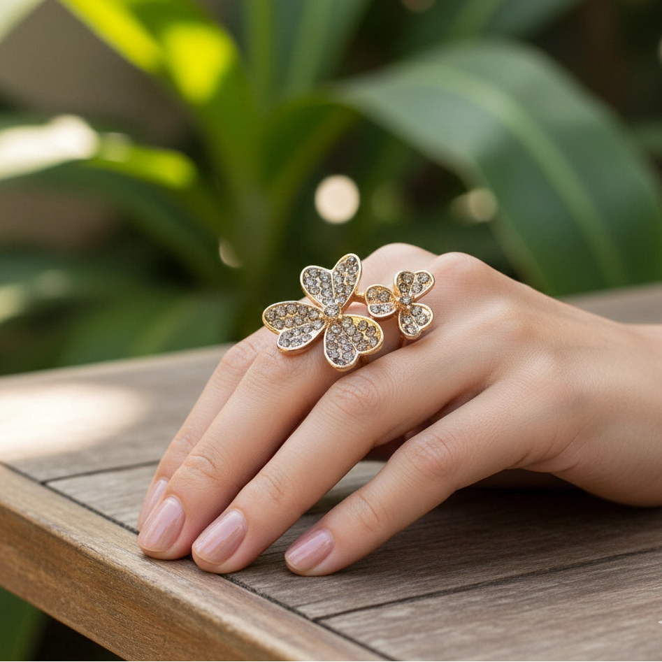 Bloom with Brilliance: Get the Lucky Clover Ring Set!