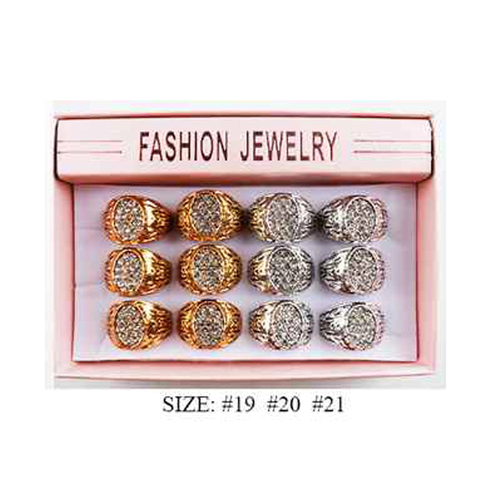 King-Sized Bling: Wholesale Gold & Silver Tone Pave Crystal Rings!